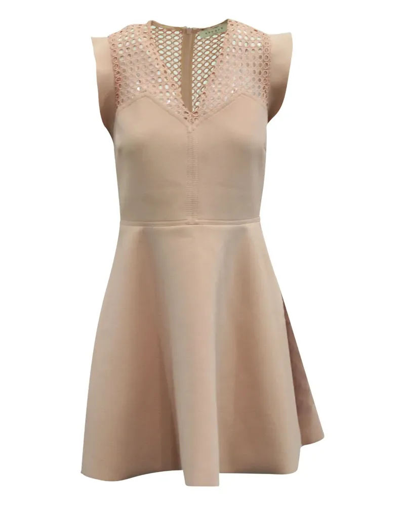 Sandro eyelet-detail flared dress - Nude Nude