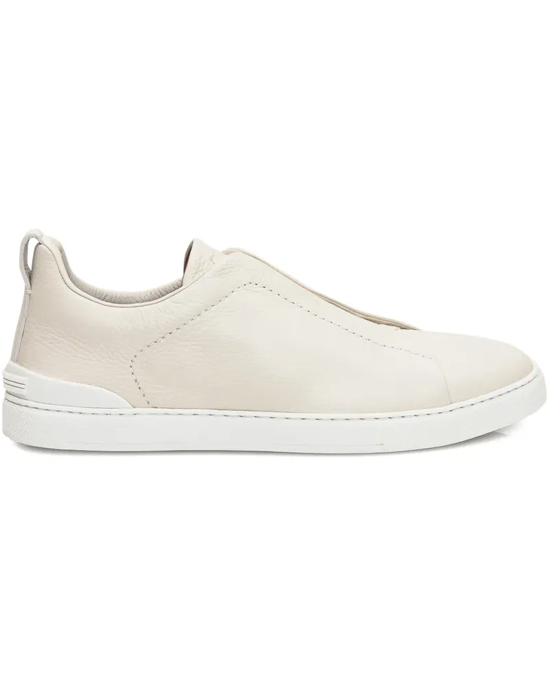 Ermenegildo Zegna Slip-On-Sneakers mit Ziernähten - Nude Nude