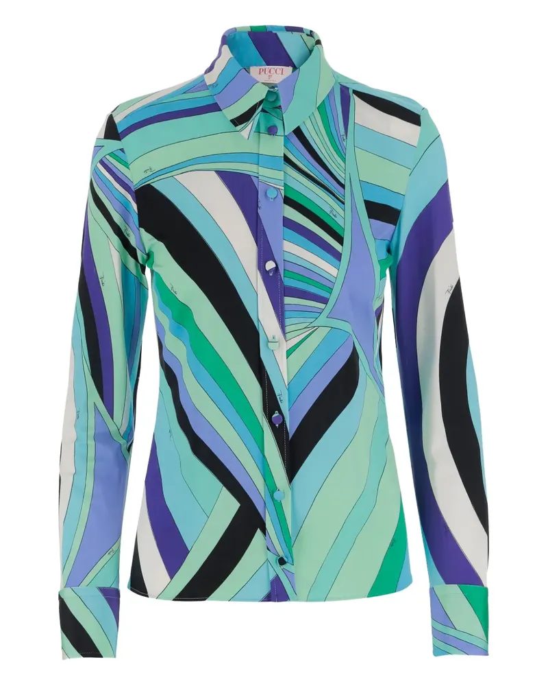 Emilio Pucci Hemd mit Iride-Print - Blau Blau