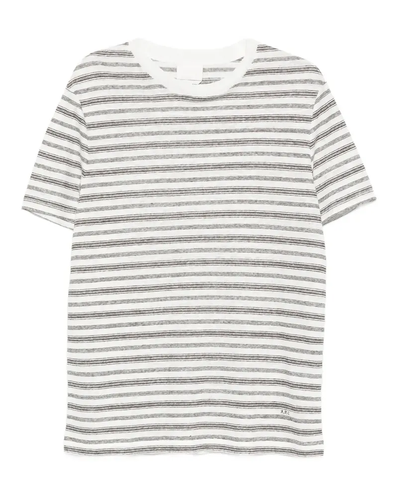 A.P.C. Ray striped T-shirt - Weiß Weiß