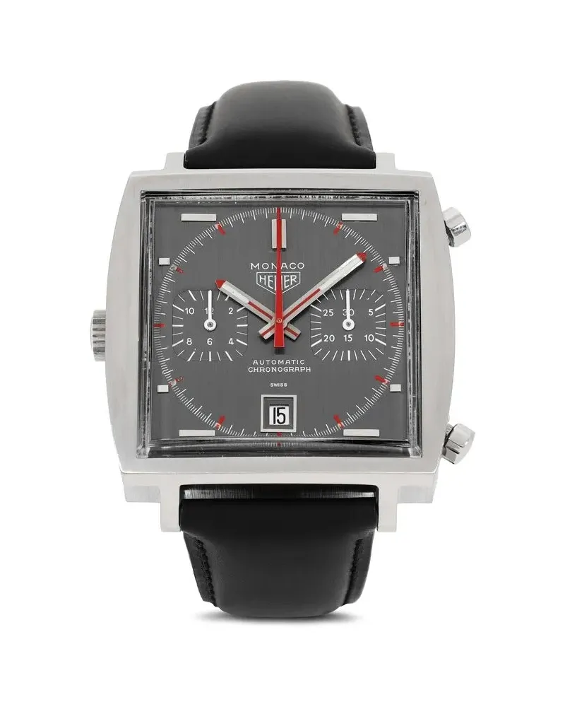 TAG Heuer 1969 pre-owned Monaco 40mm - Schwarz Schwarz