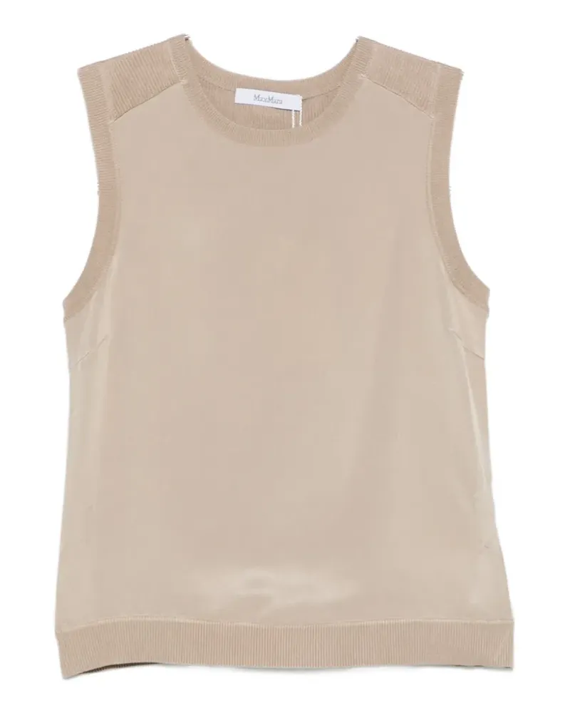 Max Mara crew-neck vest - Nude Nude