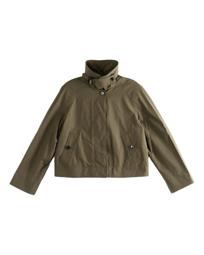 Margaret Howell buckle-collar raglan-sleeve jacket - Grün Grün
