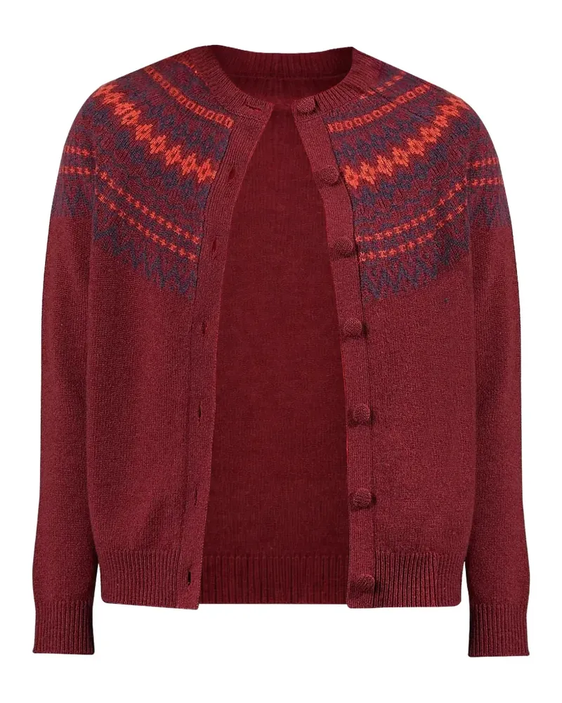 Alexandra Golovanoff Mila fair isle-pattern cardigan - Rot Rot