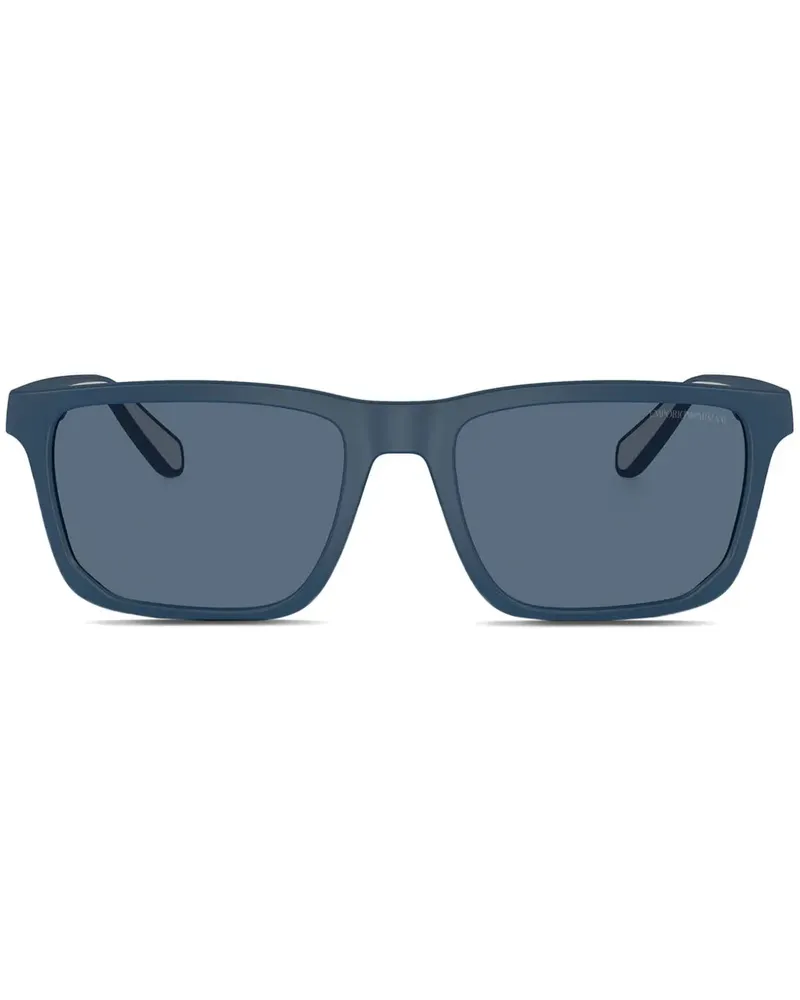 Emporio Armani Sonnenbrille mit eckigem Gestell - Blau Blau