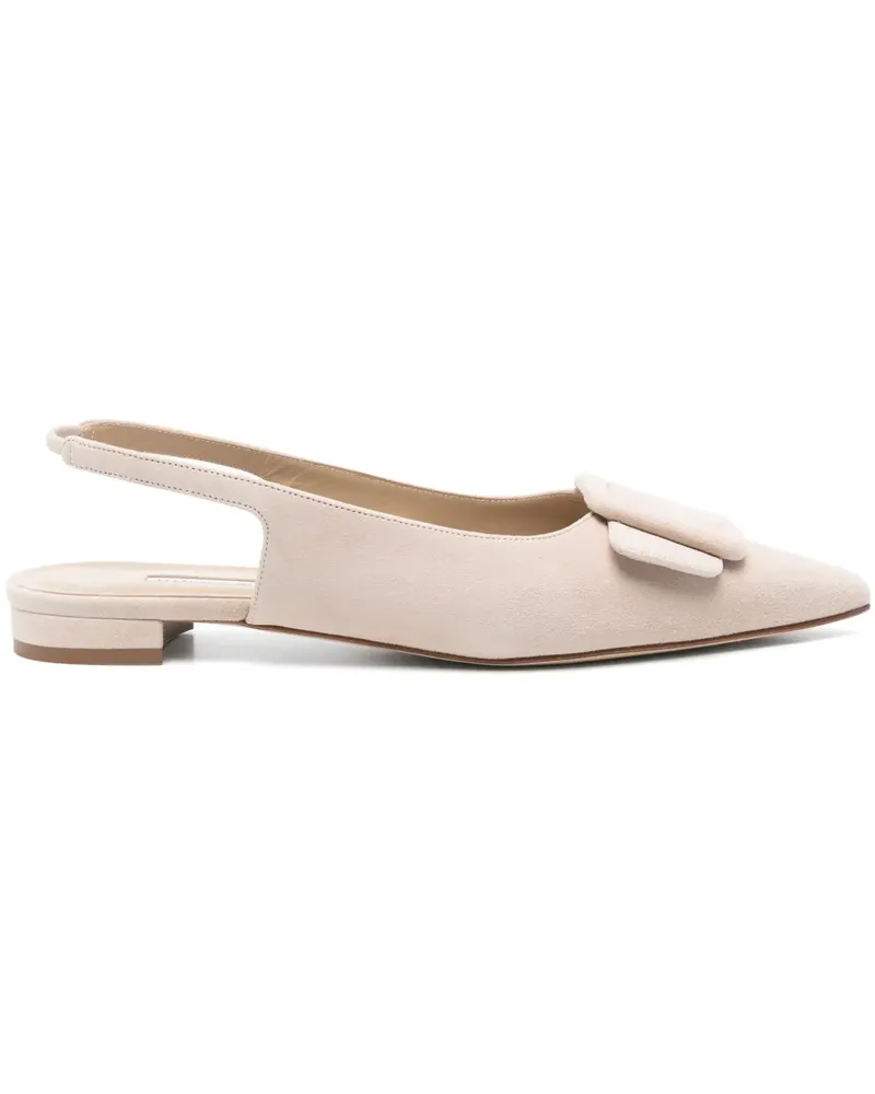 Manolo Blahnik Flache Maylura Pumps - Nude Nude