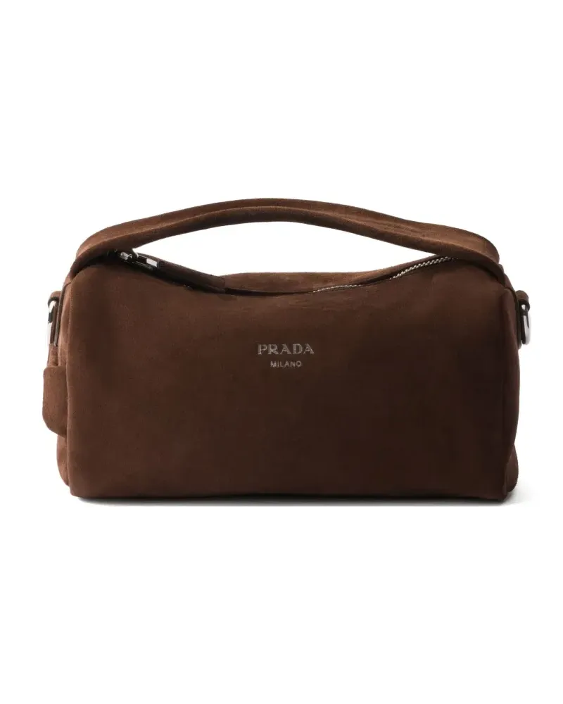 Prada Schultertasche aus Wildleder - Braun Braun