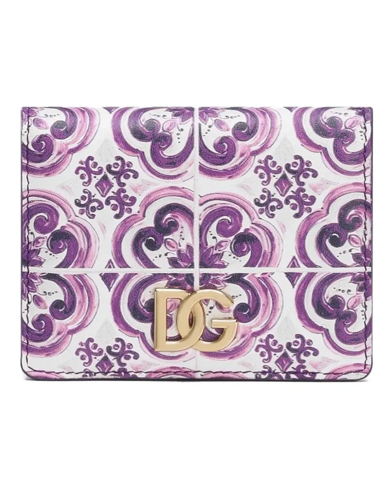 Dolce & Gabbana Portemonnaie mit Majolica-Print - Weiß Weiß