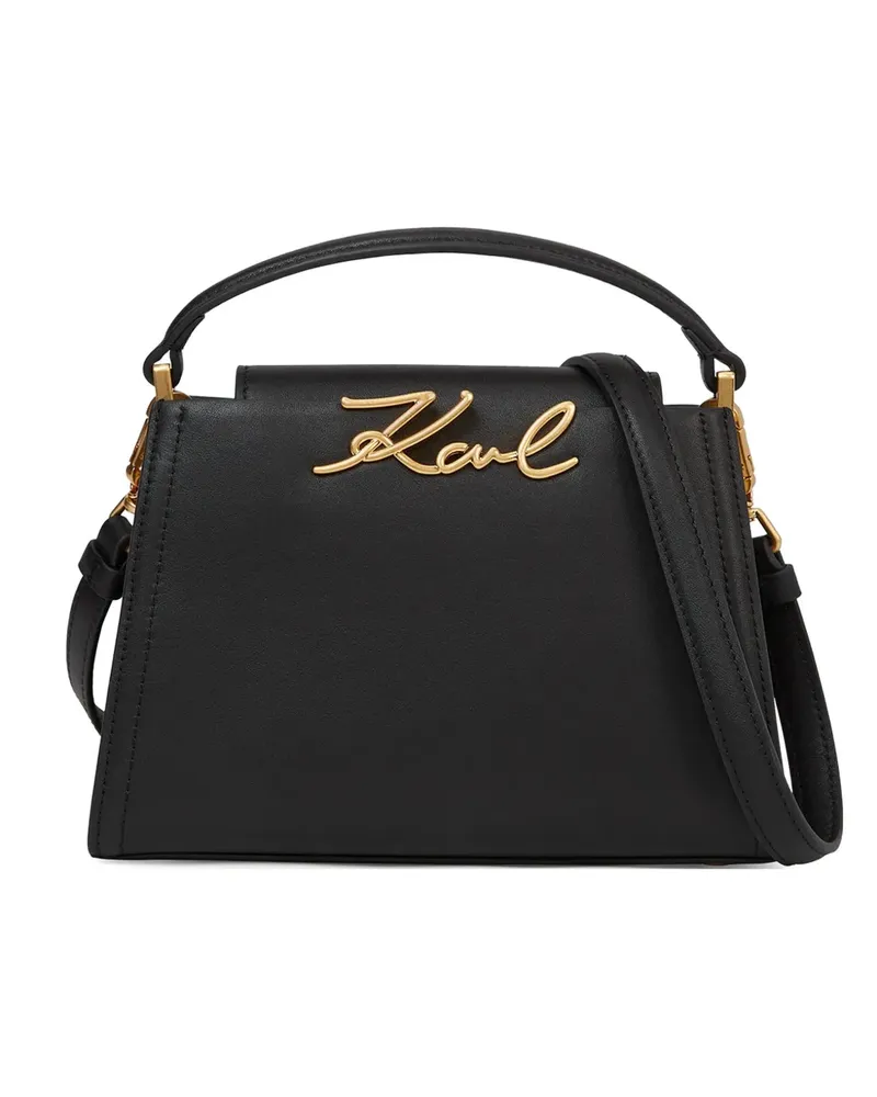 Karl Lagerfeld Signature top-handle crossbody bag - Schwarz Schwarz
