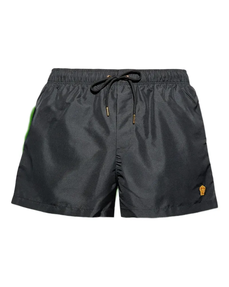 Versace drawstring logo-patch swim shorts - Schwarz Schwarz