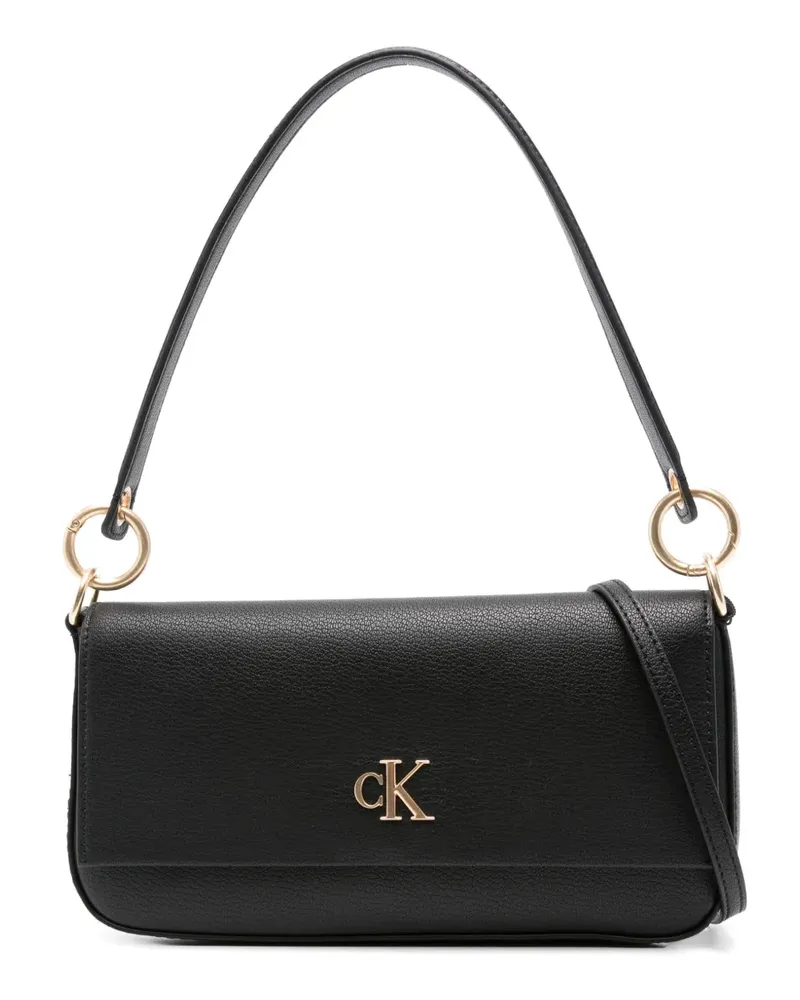 Calvin Klein Schultertasche mit Logo - Schwarz Schwarz