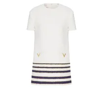 Mariniere Tweed-Minikleid - Nude