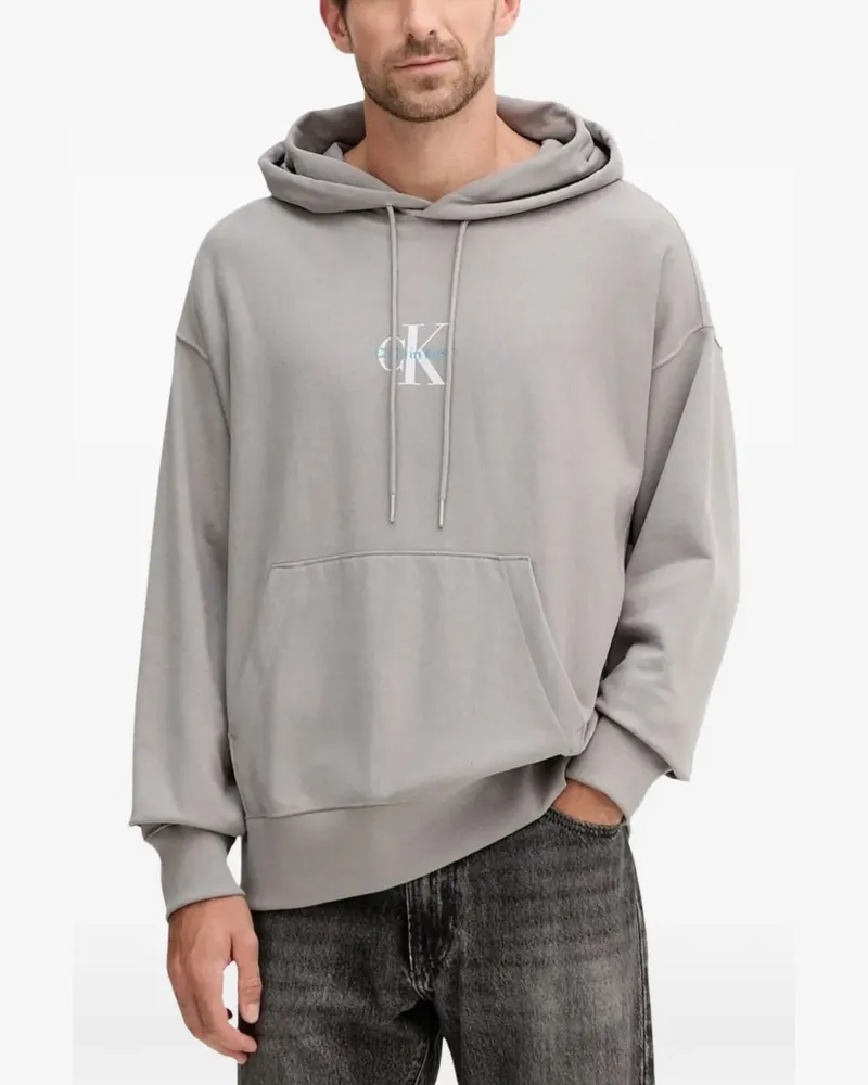 Calvin Klein logo-print hoodie - Grau Grau