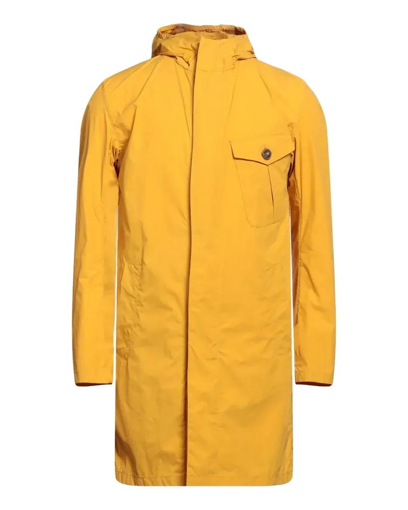 Herno hooded flap-pocket coat - Gelb Gelb