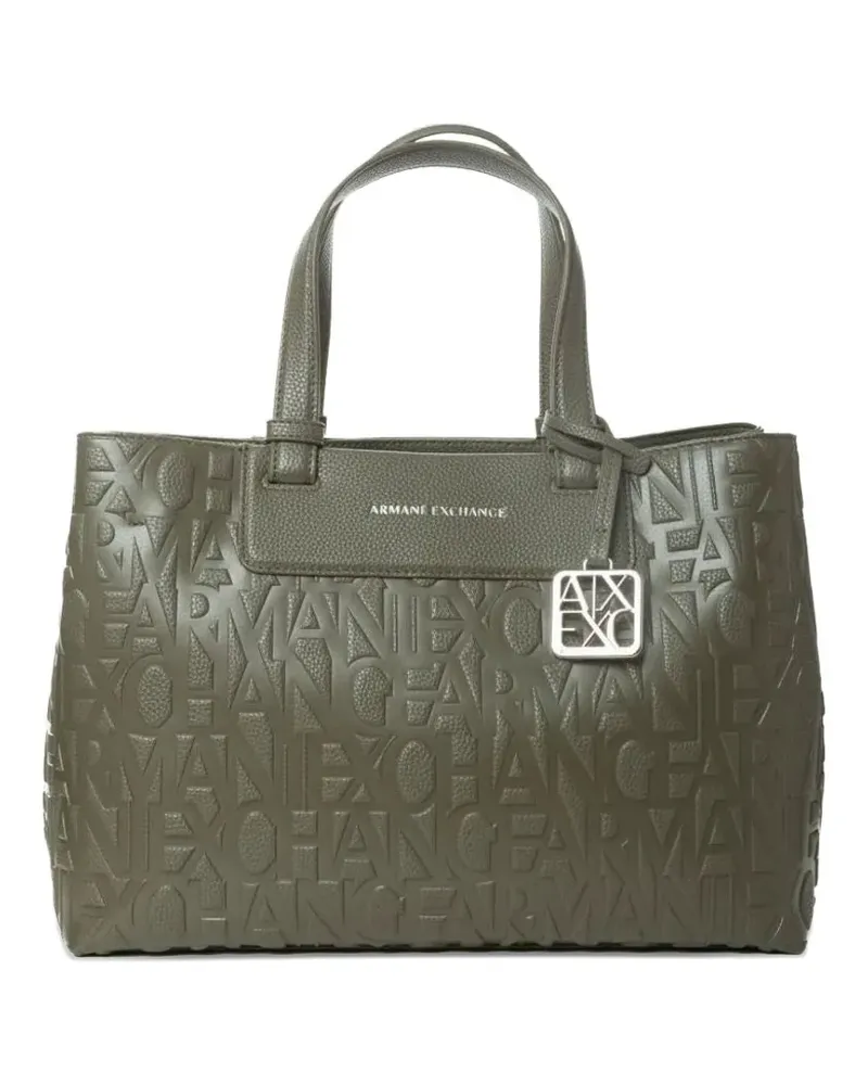 Armani Exchange logo-embossed tote bag - Grün Grün
