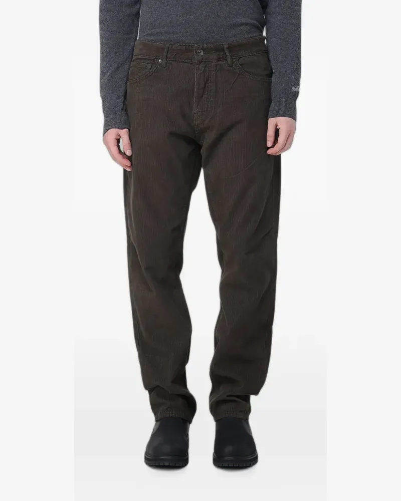 Armani Exchange regular-fit corduroy trousers - Braun Braun