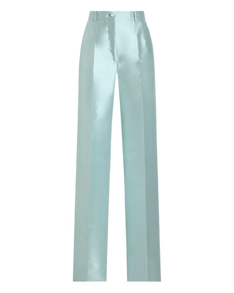 Dolce & Gabbana Shantung Seidenhose - Blau Blau