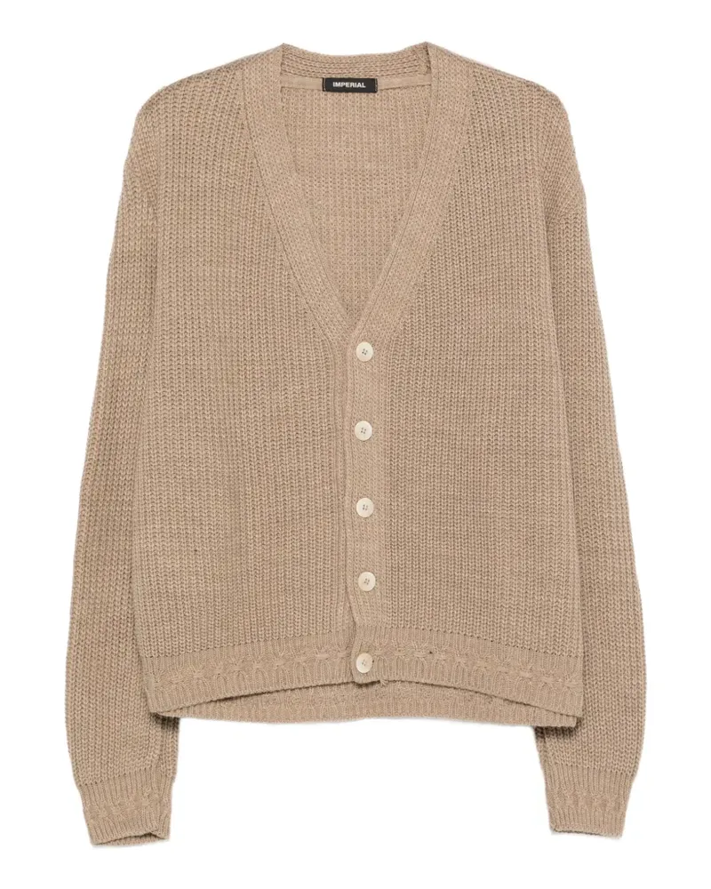 IMPERIAL Grob gestrickter Cardigan - Nude Nude