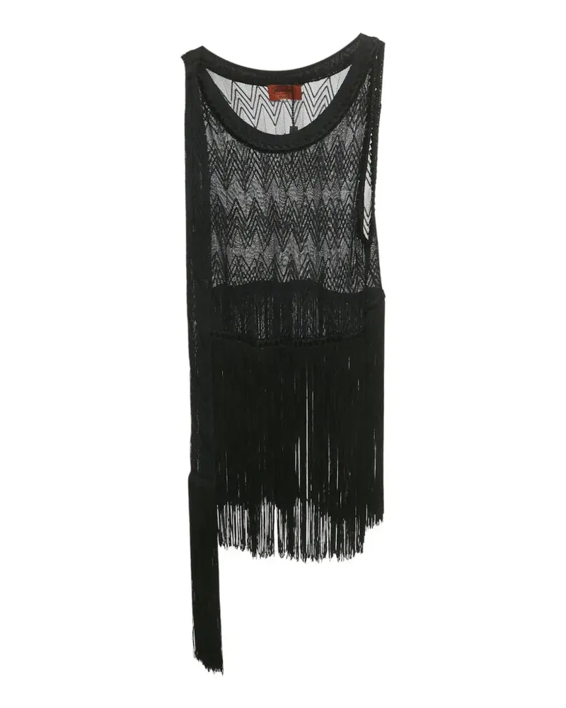 Missoni fringed knitted top - Schwarz Schwarz