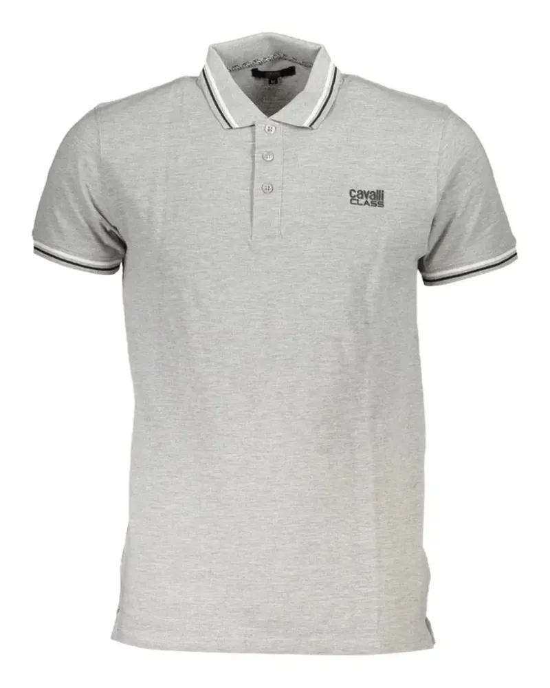 Roberto Cavalli Poloshirt mit gestreiften Details - Grau Grau