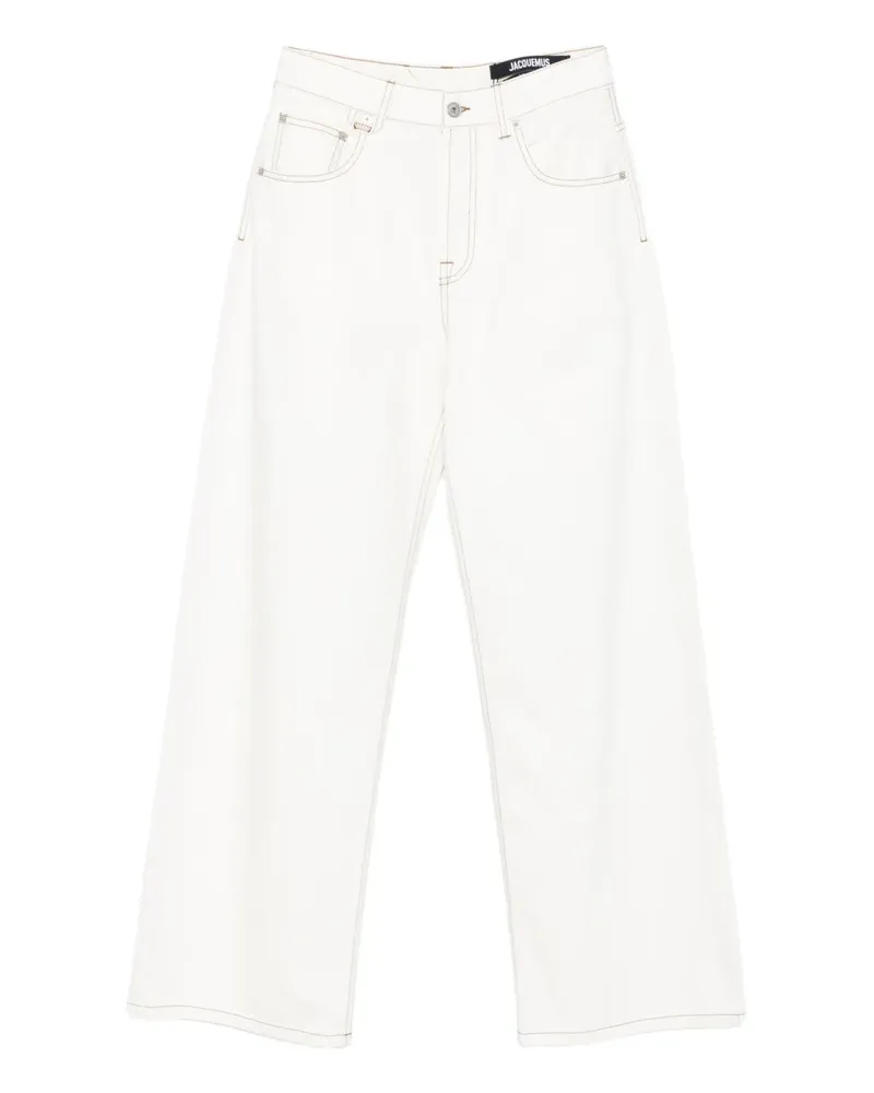 Jacquemus Jeans mit Ziernähten - Weiß Weiß
