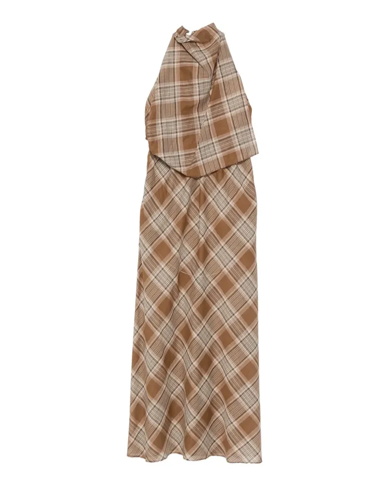 Matteau layered halterneck midi dress - Braun Braun