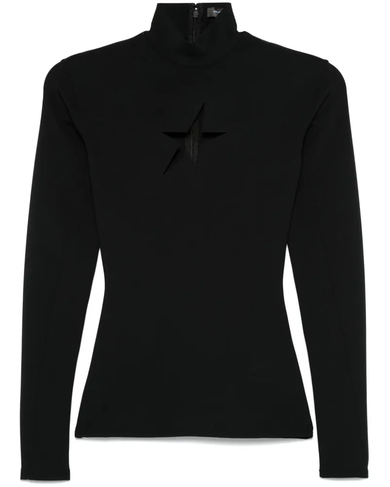 Thierry Mugler Oberteil mit Stern - Schwarz Schwarz