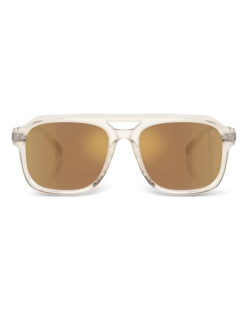 Moncler Vantos Sonnenbrille mit eckigem Gestell - Nude Nude