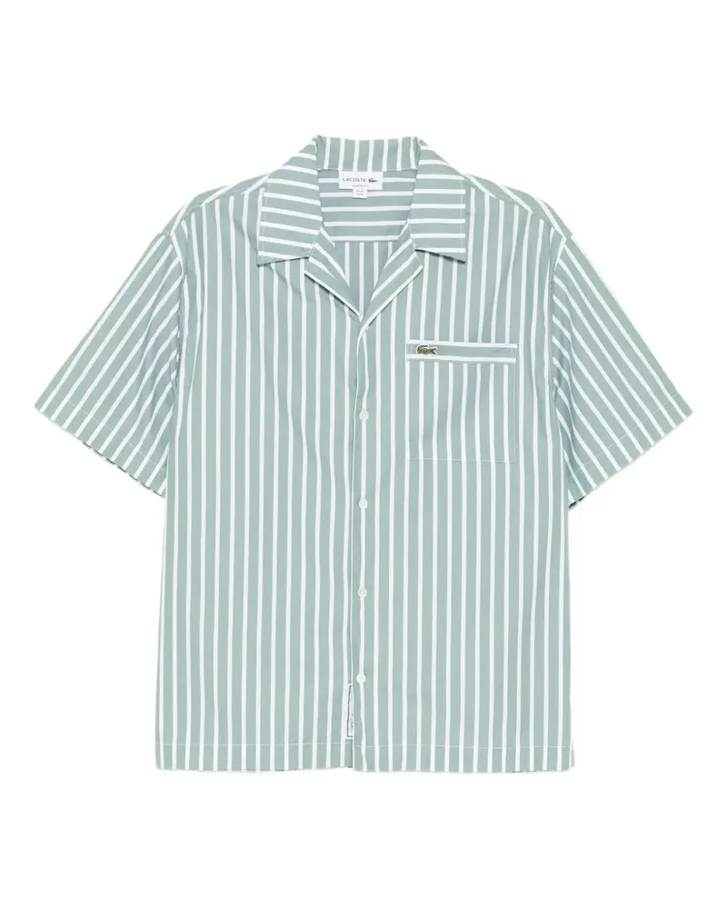 Lacoste Gestreiftes Hemd - Grün Grün