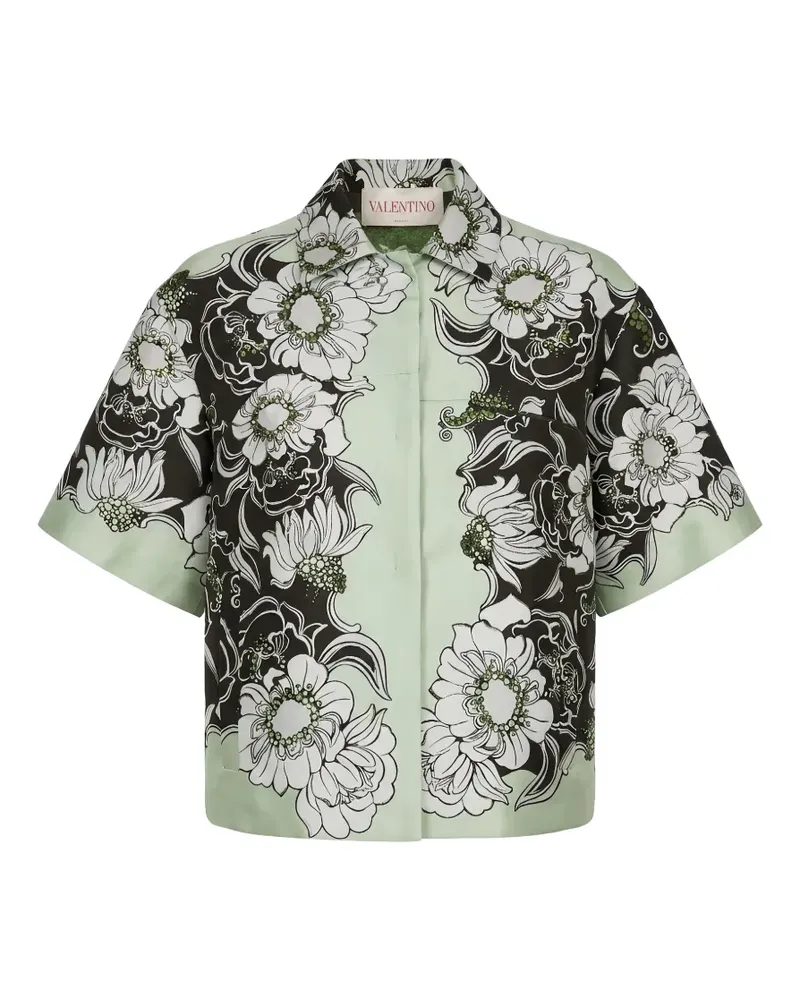 Valentino Garavani Jacke mit Blumenprint und Pailletten - Grün Grün