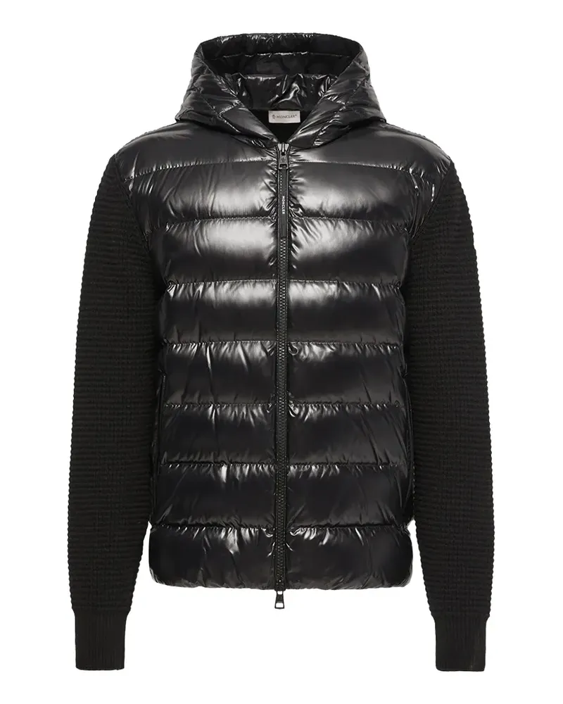Moncler Gesteppte Kapuzenjacke - Schwarz Schwarz