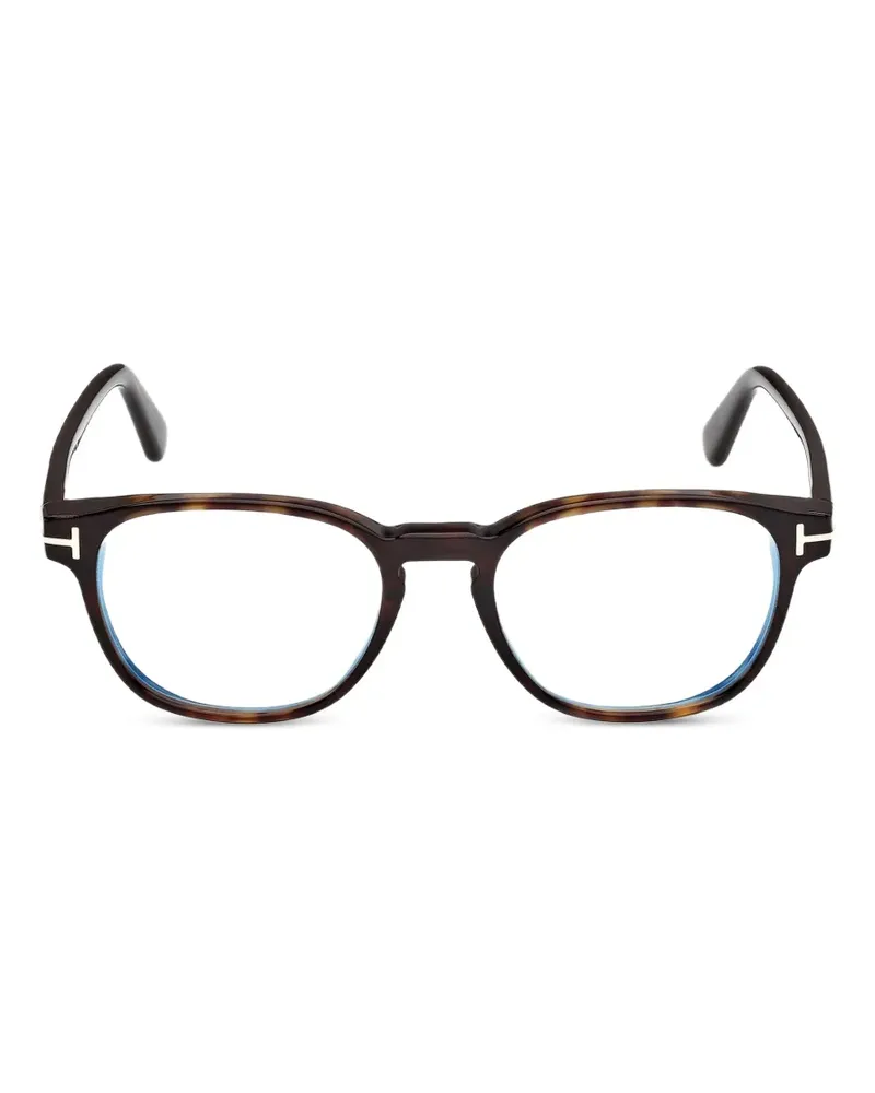 Tom Ford tortoiseshell-effect T-hinge glasses - Braun Braun