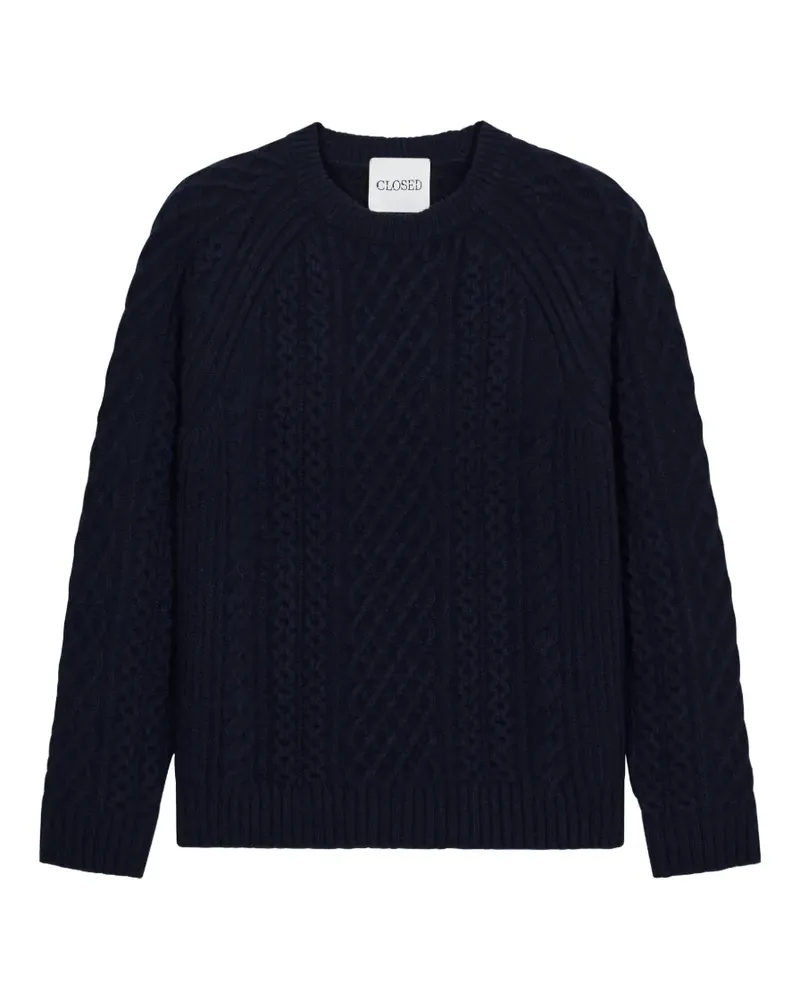 Closed Pullover mit Zopfmuster - Blau Blau