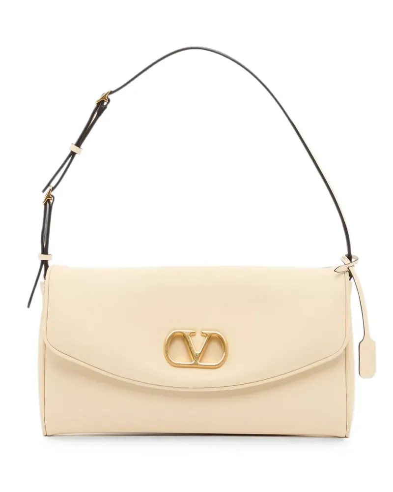 Valentino Garavani small DeVain leather shoulder bag - Nude Nude