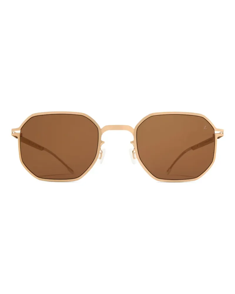 Mykita Sonnenbrille mit geometrischem Gestell - Gold Gold