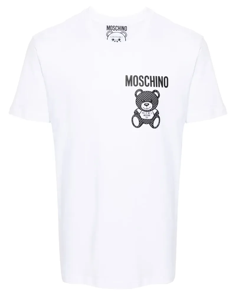 Moschino T-Shirt mit Logo-Print - Weiß Weiß