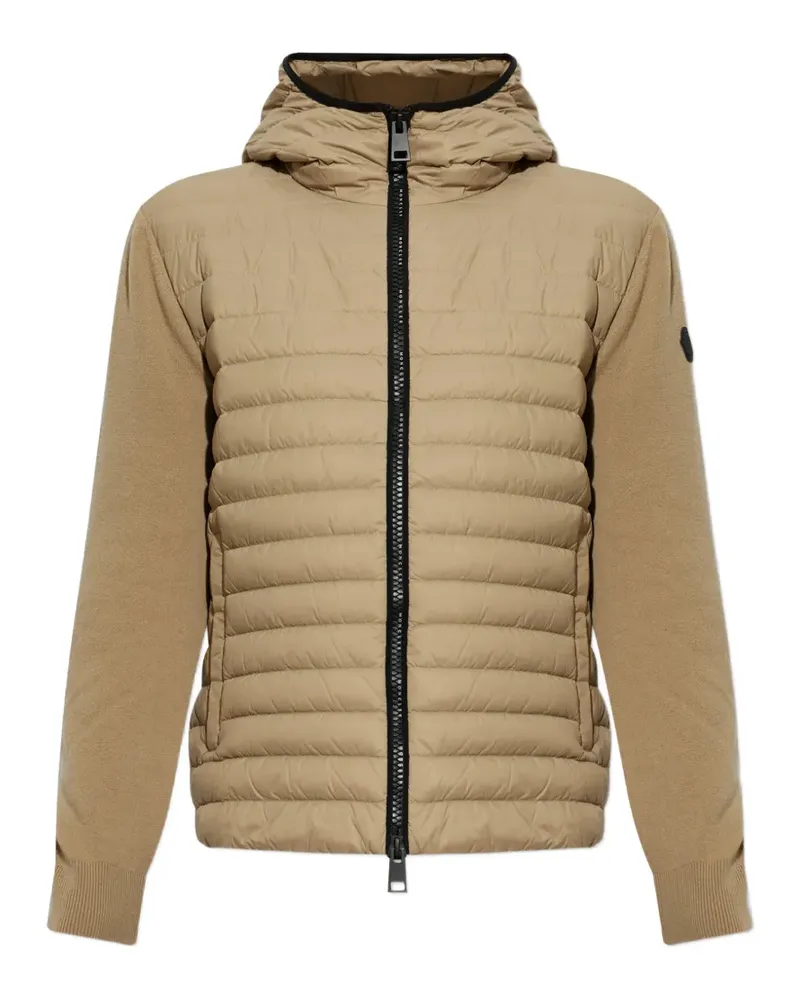 Moncler padded cashmere-blend cardigan - Nude Nude