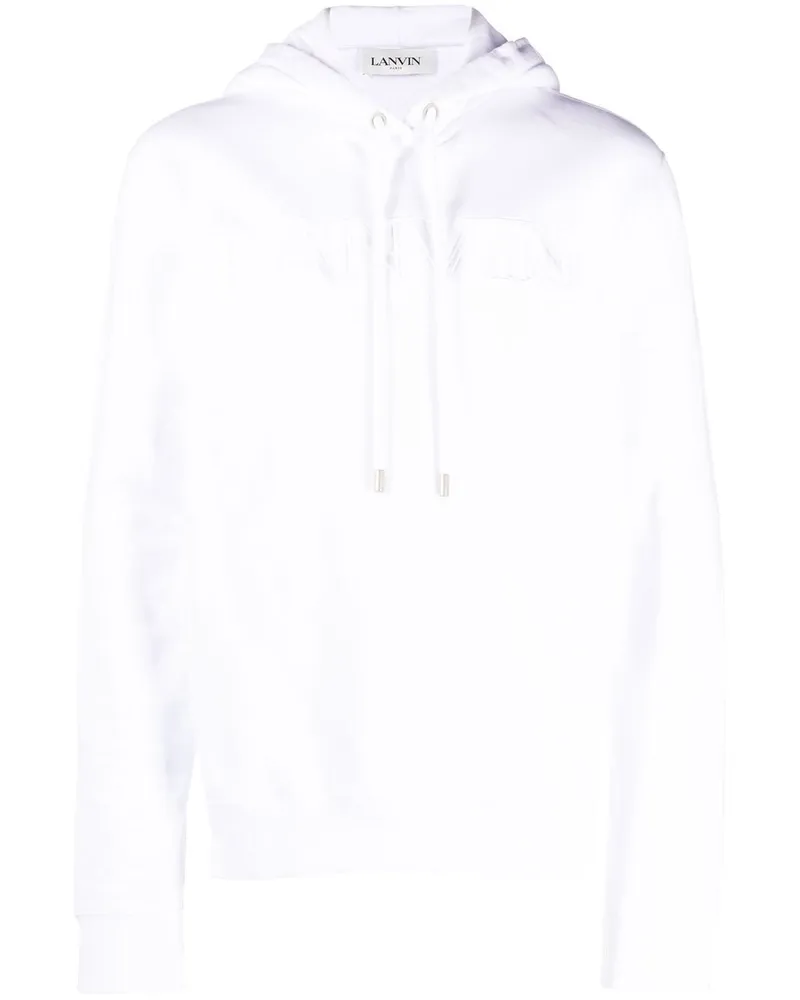 Lanvin Hoodie mit Logo-Stickerei - Weiß Weiß