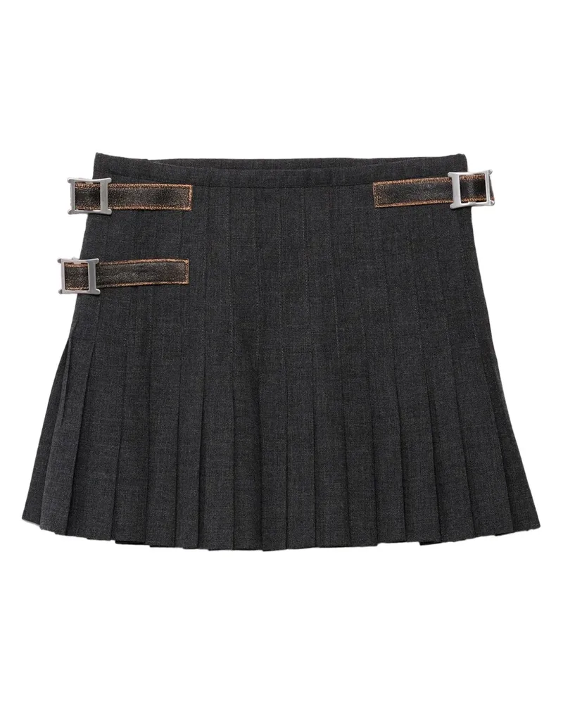 Prada Minirock mit Falten - Grau Grau