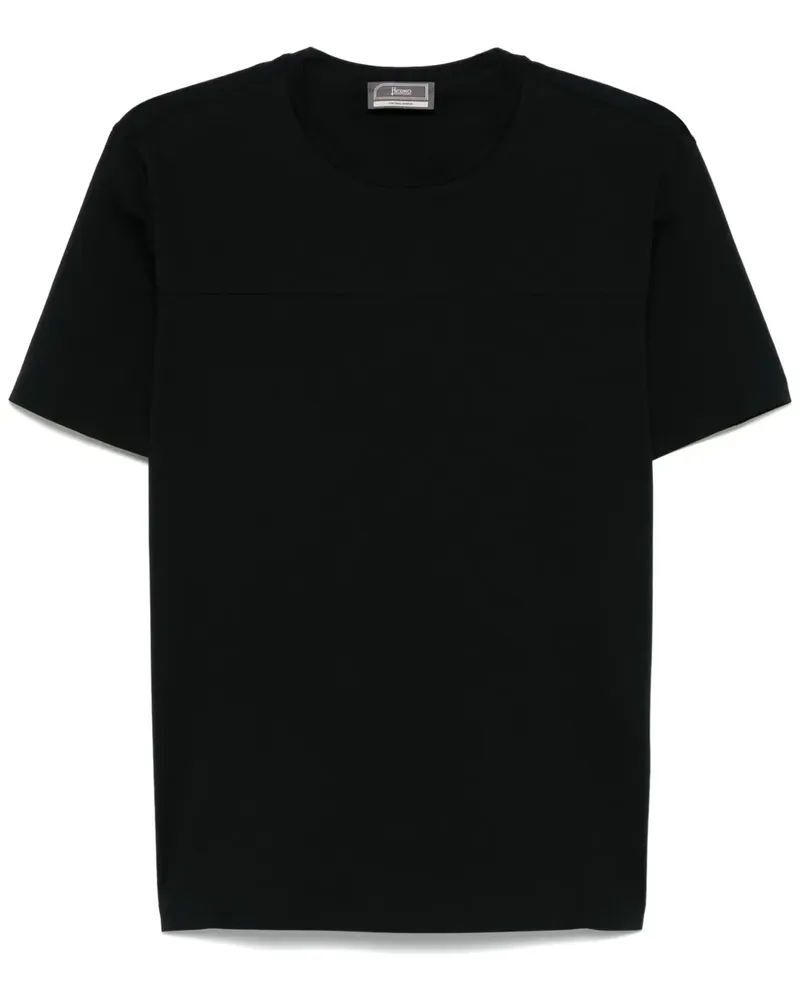 Herno T-Shirt aus leichtem Jersey - Schwarz Schwarz