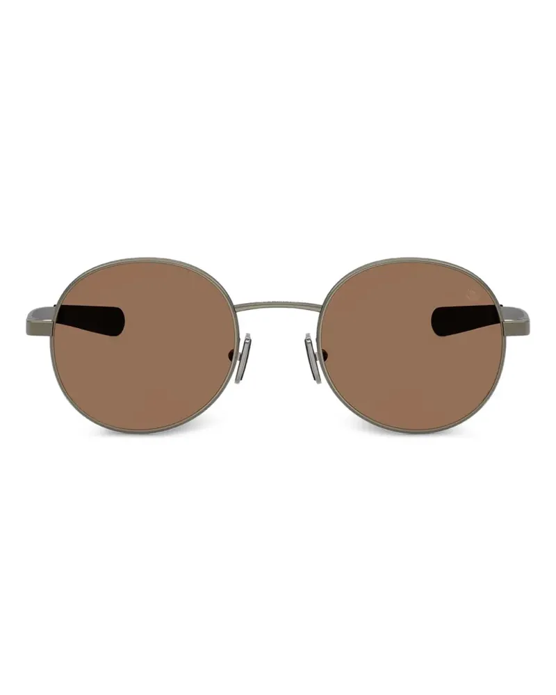 Moncler Runde Sonnenbrille mit mattem Gestell - Grau Grau
