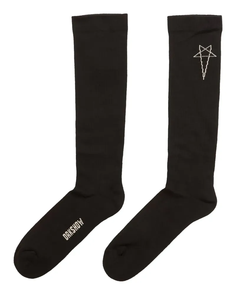 DRKSHDW by Rick Owens Socken mit Sternstickerei - Schwarz Schwarz