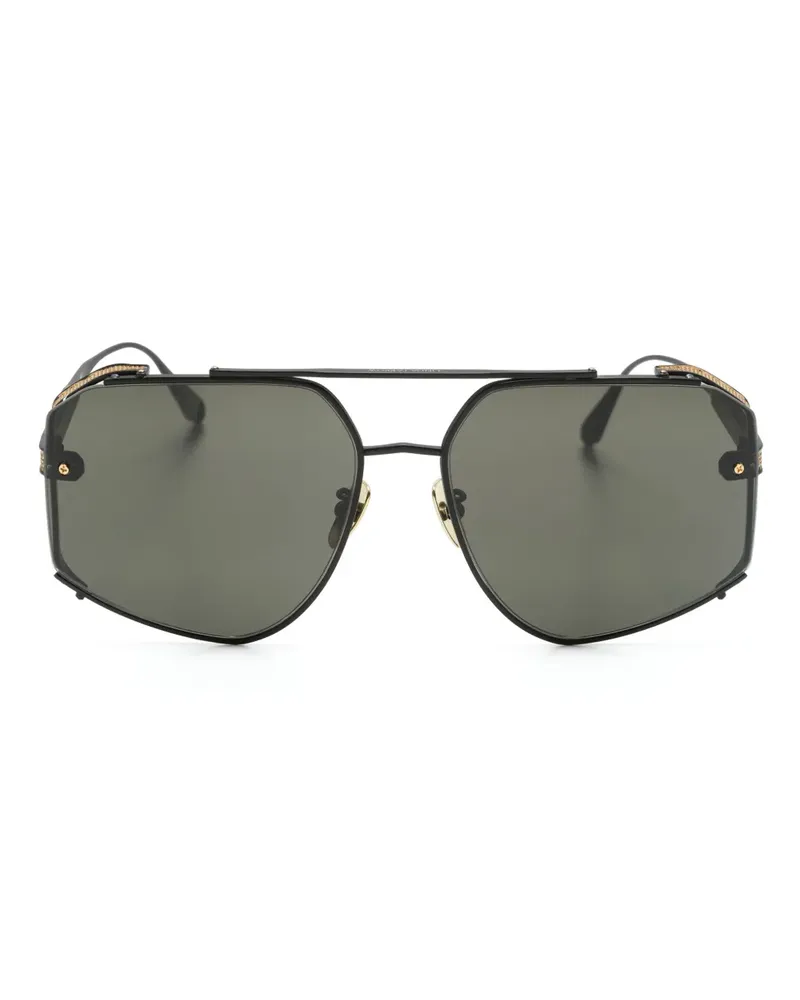 Linda Farrow Amar Pilotenbrille - Schwarz Schwarz