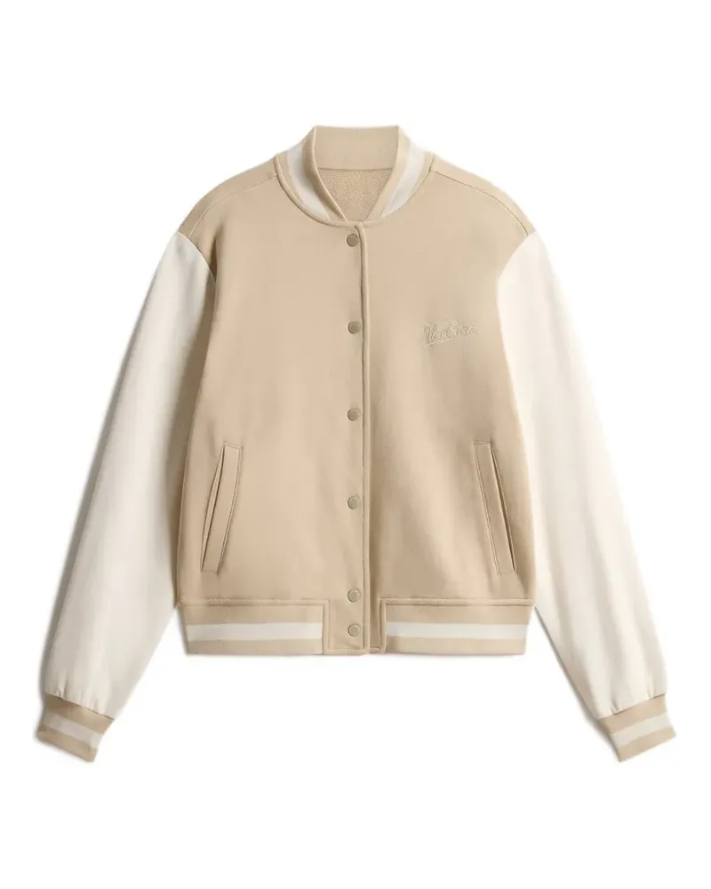 Woolrich snap-button two-tone bomber jacket - Nude Nude