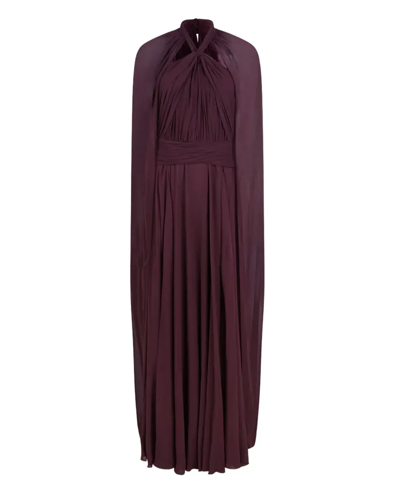 Genny cape-detail maxi dress - Rot Rot