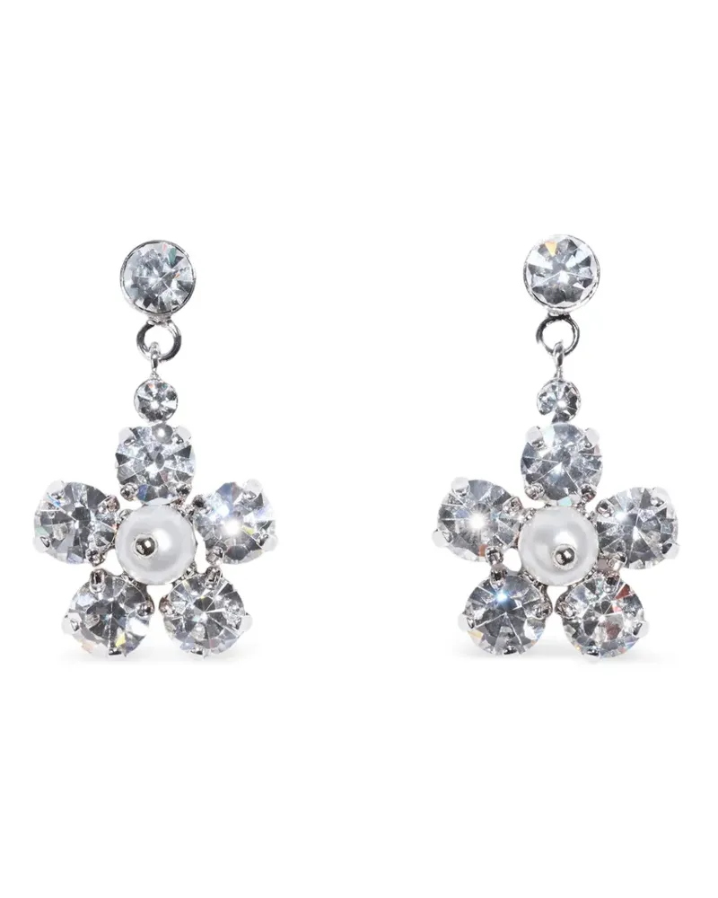 Simone Rocha Ohrringe in Margeriten-Form mit Kristallen - Silber Silber