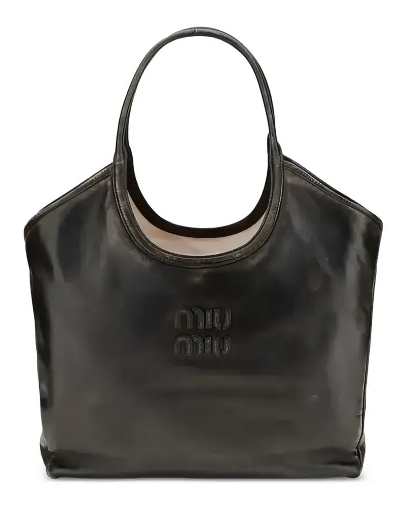 Miu Miu Ivy logo-embossed tote bag - Schwarz Schwarz