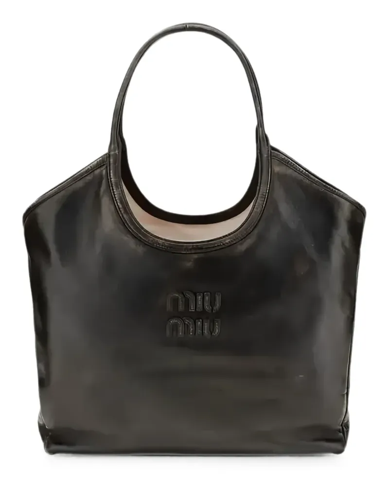 Miu Miu Ivy logo-embossed tote bag - Schwarz Schwarz