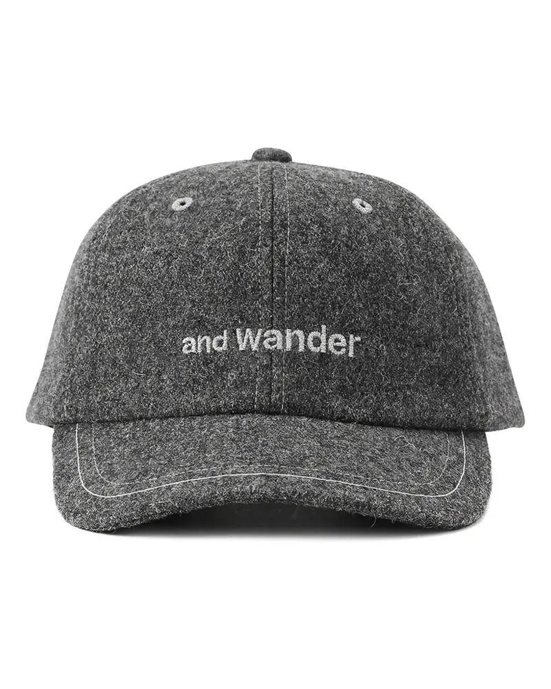 and wander Melton Baseballkappe aus Wolle - Grau Grau