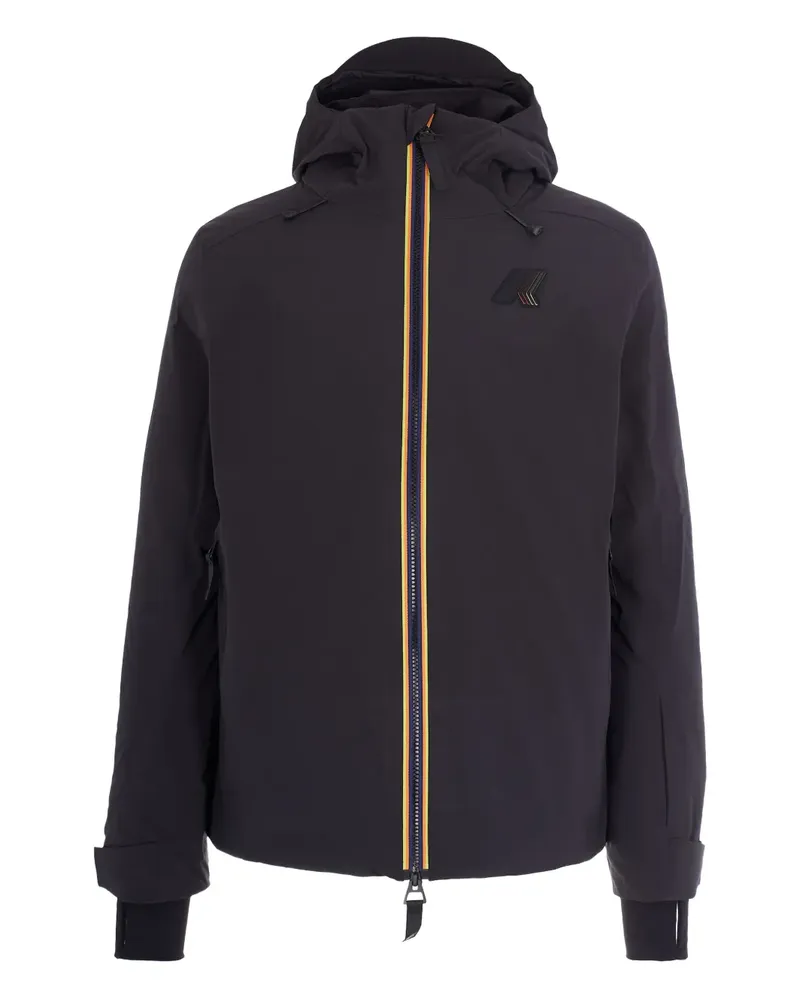 K-Way hooded zip jacket - Schwarz Schwarz